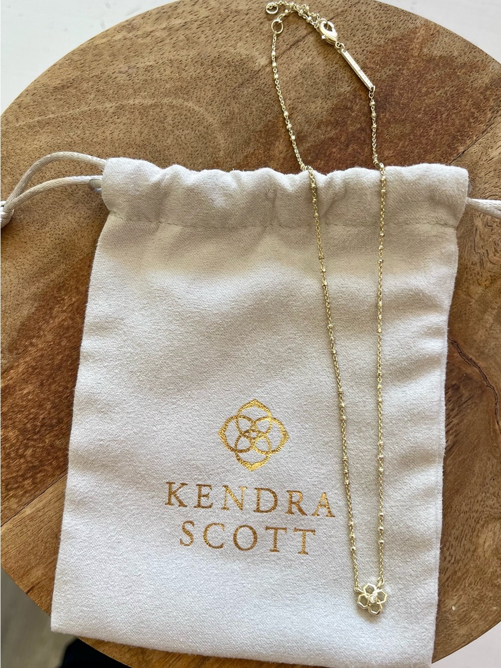 Kendra Scott Gold Flower Charm Necklace